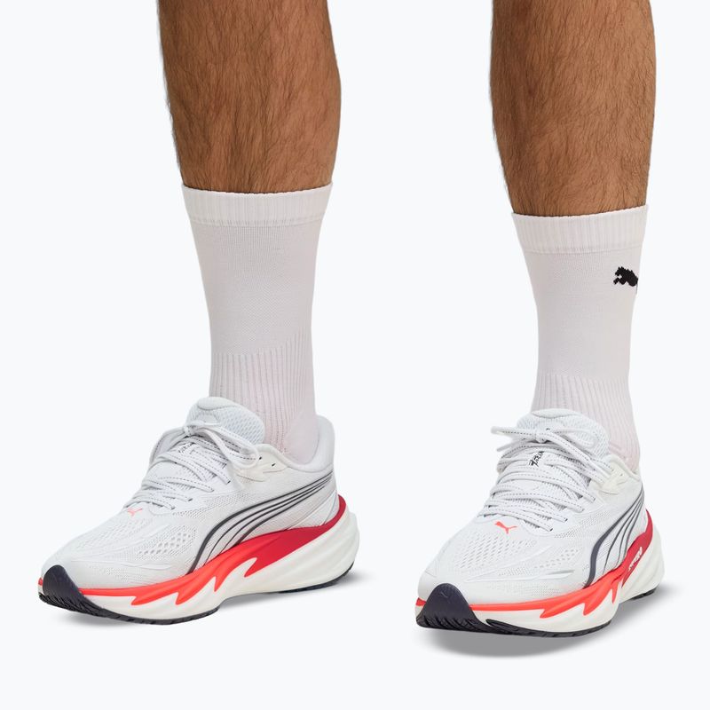 Men's running shoes Puma Velocity Nitro 5 puma white/ultra red 7