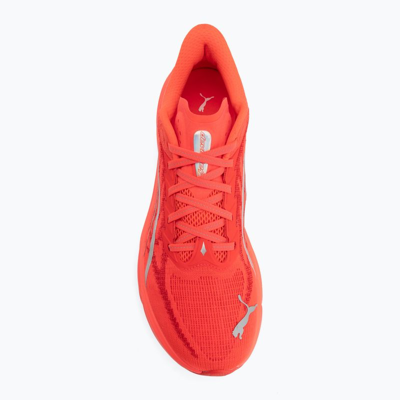 Men's running shoes PUMA Deviate Nitro 4 ultra red/puma silver 5