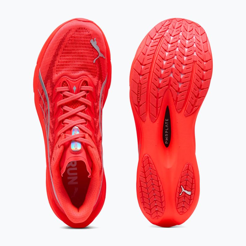 Men's running shoes PUMA Deviate Nitro 4 ultra red/puma silver 5