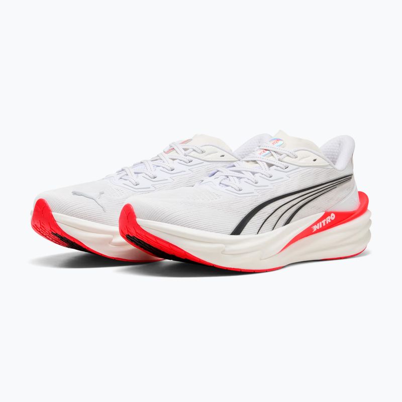 Men's running shoes PUMA Deviate Nitro 4 puma white/ultra red 3