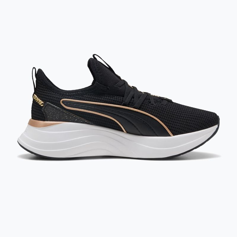 Women's shoes PUMA Softride Sabrina Polished Chrome puma black/puma white/puma gold 2