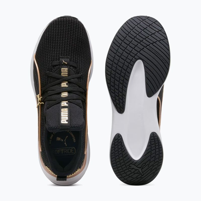 Women's shoes PUMA Softride Sabrina Polished Chrome puma black/puma white/puma gold 5