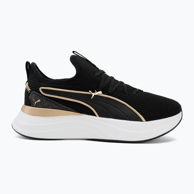Women's shoes PUMA Softride Sabrina Polished Chrome puma black/puma white/puma gold 2