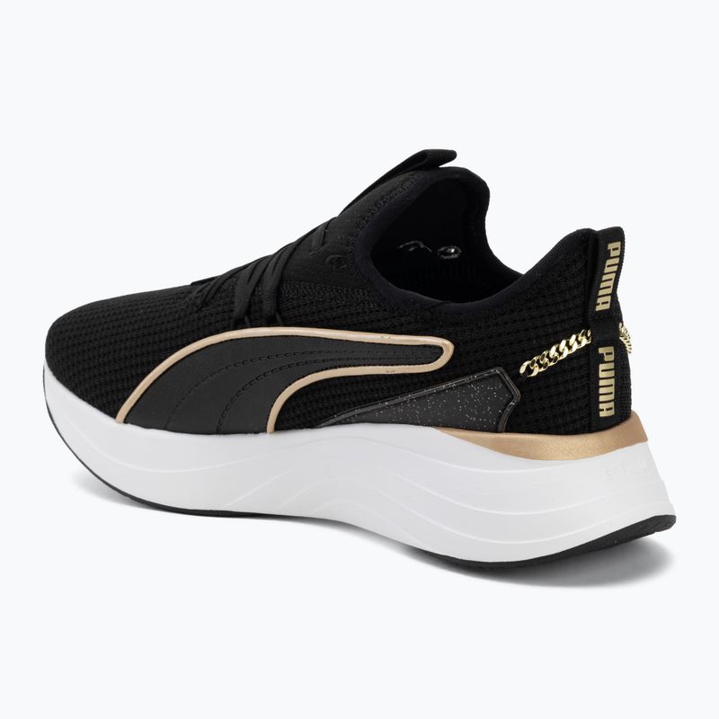 Women's shoes PUMA Softride Sabrina Polished Chrome puma black/puma white/puma gold 3