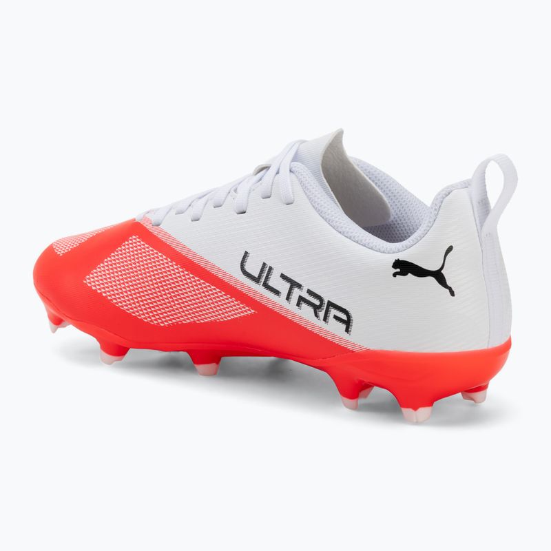 Children's football boots Puma Ultra 7 Play FG/AG Jr Ultra Red/Puma Black/Puma White 3