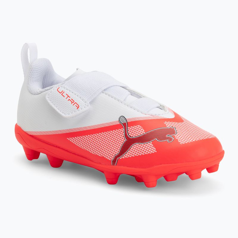Children's football boots PUMA Ultra 7 Play V FG/AG RB Jr ultra red/puma black/puma white