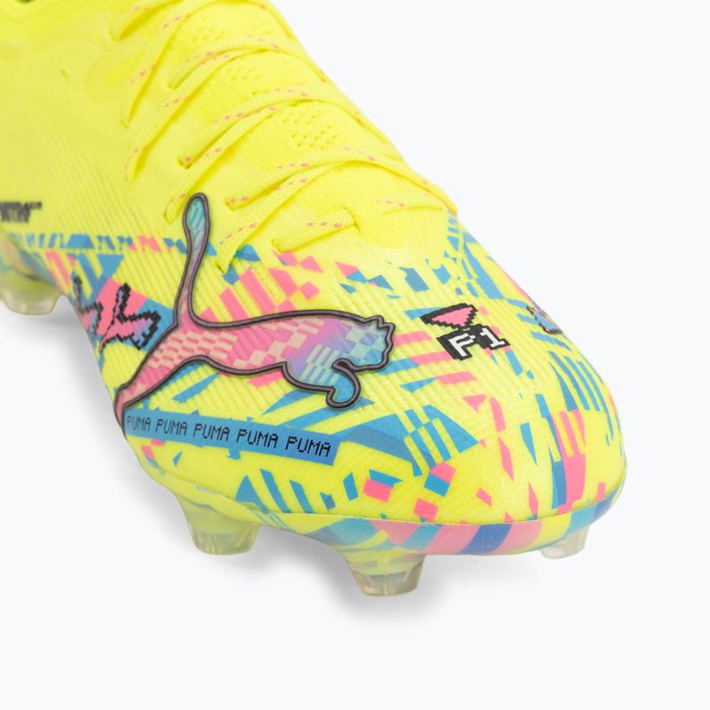 Football boots PUMA Ultra Nitro 7 Ultimate Advanced Level FG puma white/blue glimmer/pink glimmer/yellow alert 7