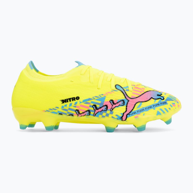 Football boots PUMA Ultra Nitro 7 Match Advanced Level FG/AG puma white/blue glimmer/pink glimmer/yellow alert 2