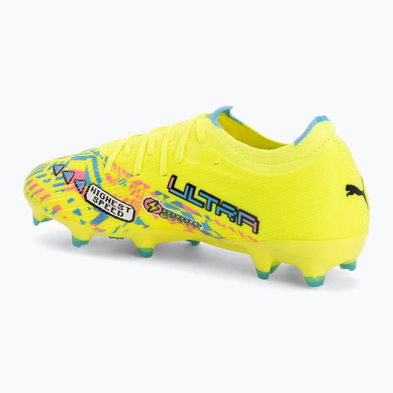 Football boots PUMA Ultra Nitro 7 Match Advanced Level FG/AG puma white/blue glimmer/pink glimmer/yellow alert 3