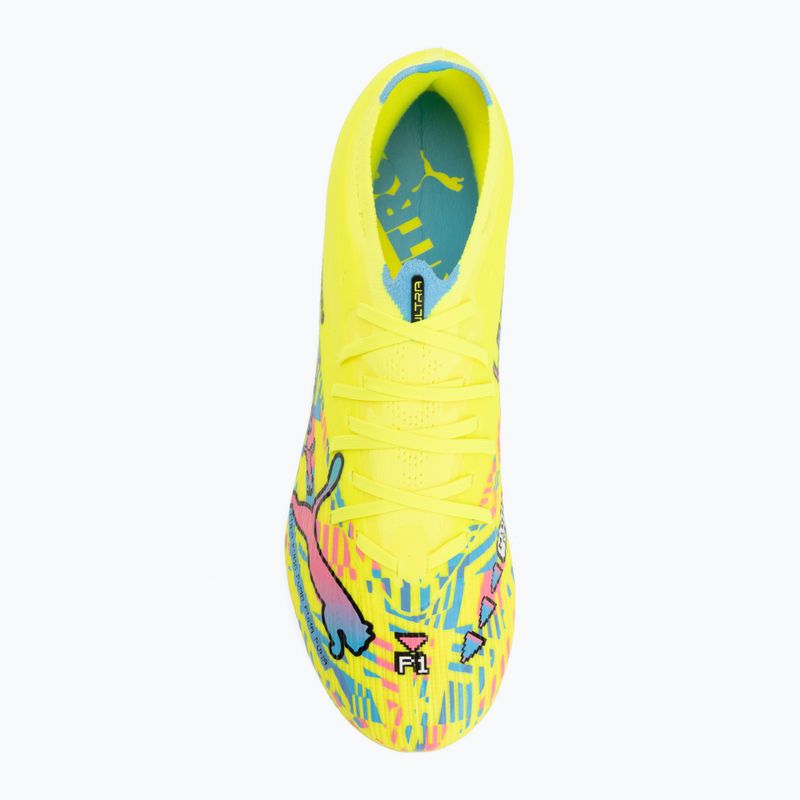 Football boots PUMA Ultra Nitro 7 Match Advanced Level FG/AG puma white/blue glimmer/pink glimmer/yellow alert 5
