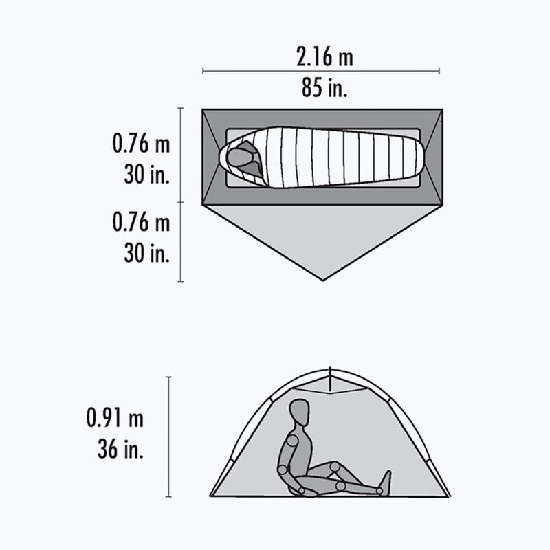 MSR Hubba NX 1 gray 1-person trekking tent 7