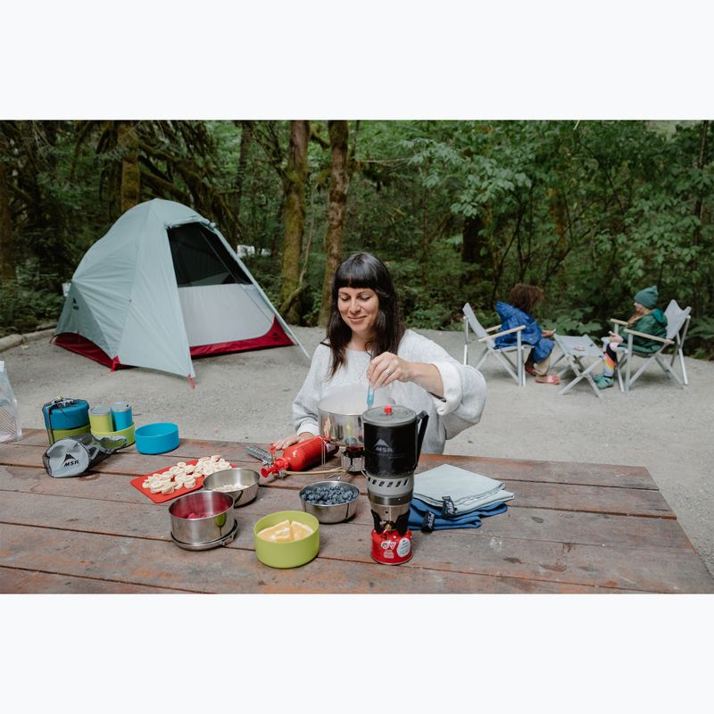 MSR 2 Person Mess blue/ fluo green hiking cookware set 3