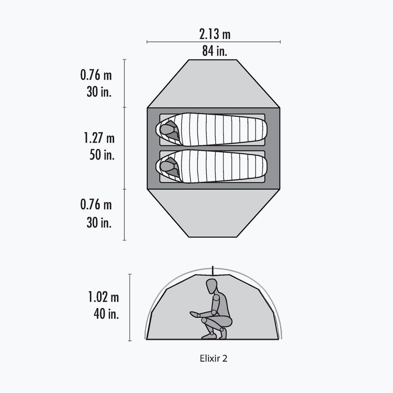 MSR Elixir 2 gray 2-person trekking tent 10