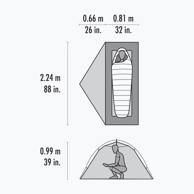 Trekking tent 1-osobowy MSR Hubba Hubba HD 1P Tent green 2