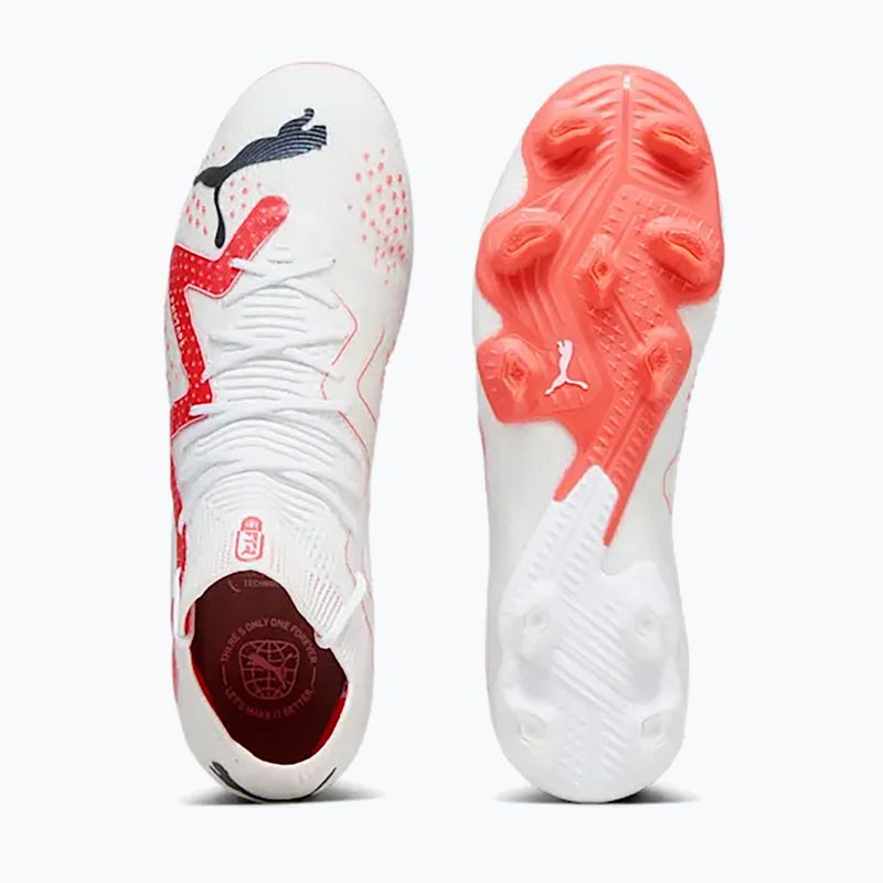 PUMA Ultimate FG/AG men's football boots puma white/puma black/fire orchid 16