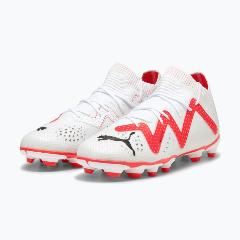 PUMA Future Pro FG/AG Jr children's football boots puma white/puma black/fire orchid 12