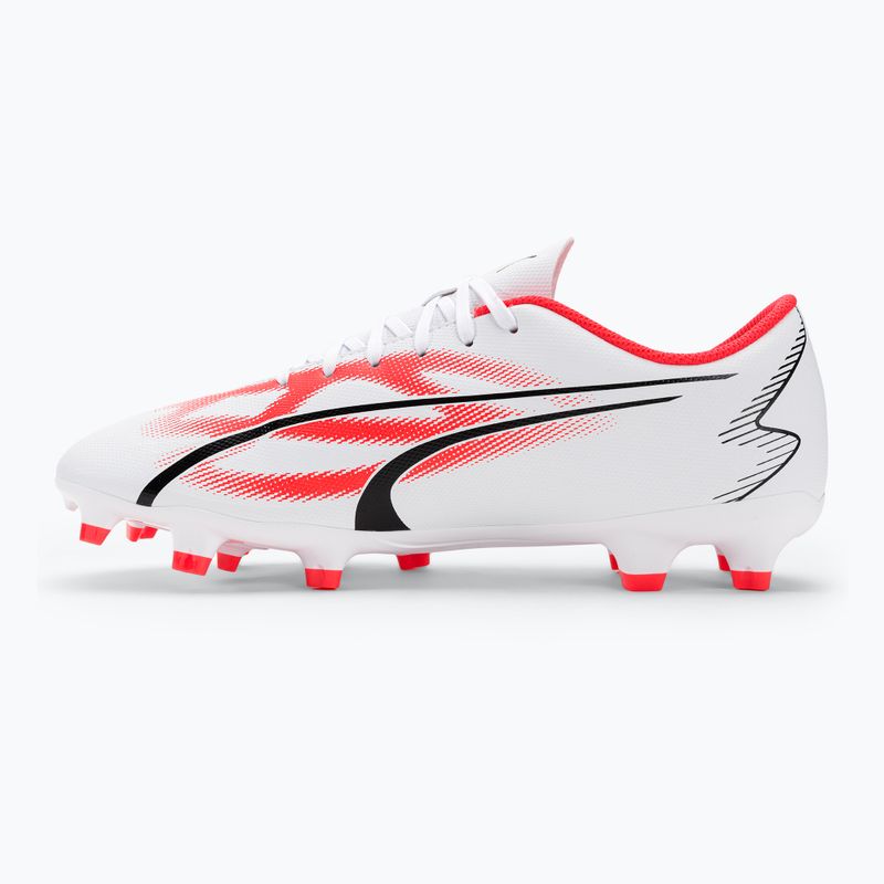 Men's football boots PUMA Ultra Play FG/AG puma white/puma black/fire orchid 10