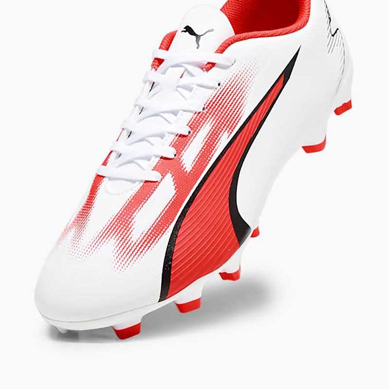 Men's football boots PUMA Ultra Play FG/AG puma white/puma black/fire orchid 14