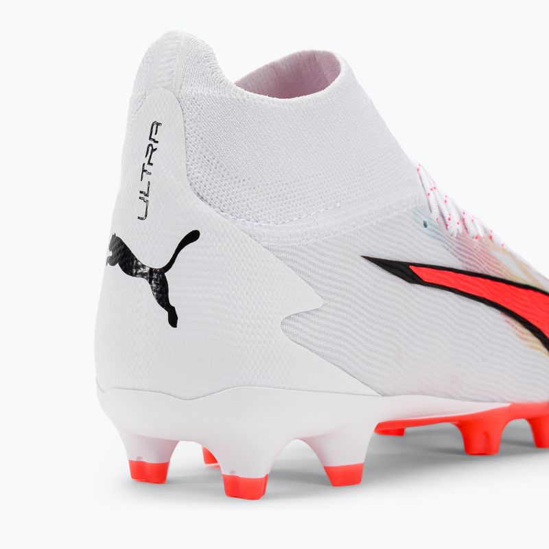 Men's football boots PUMA Ultra Pro FG/AG puma white/puma black/fire orchid 9