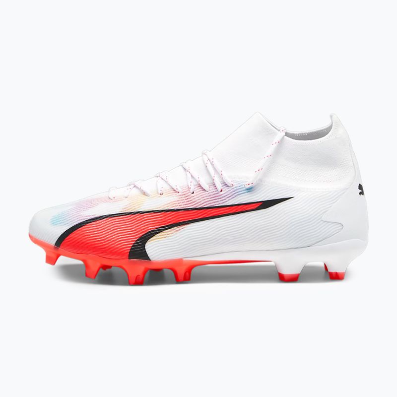 Men's football boots PUMA Ultra Pro FG/AG puma white/puma black/fire orchid 11