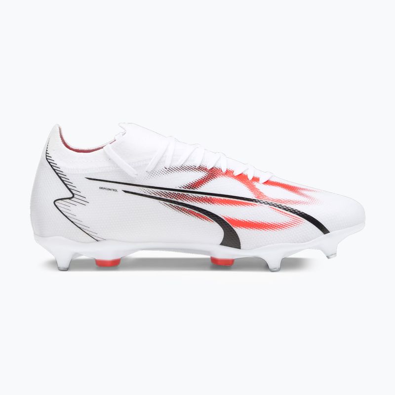 Men's PUMA Ultra Match MXSG football boots puma white/puma black/fire orchid 12
