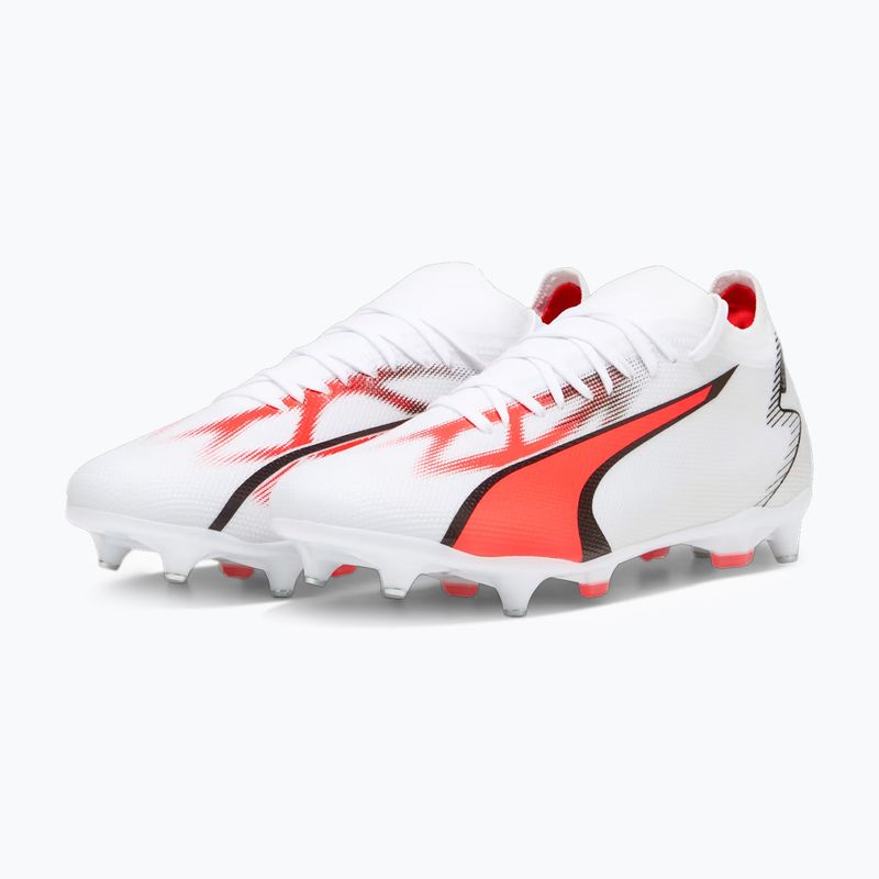 Men's PUMA Ultra Match MXSG football boots puma white/puma black/fire orchid 13