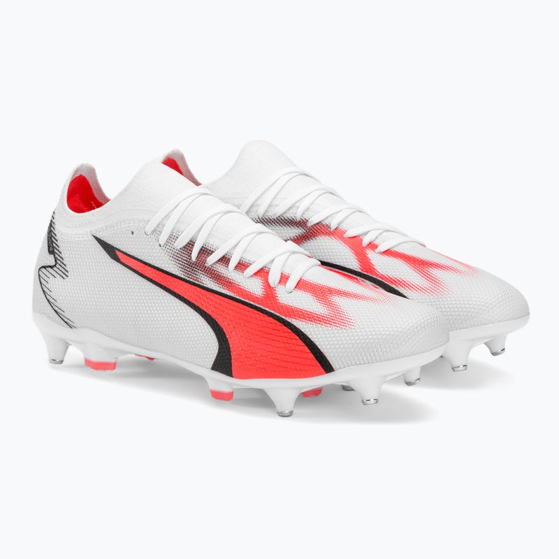 Men's PUMA Ultra Match MXSG football boots puma white/puma black/fire orchid 4