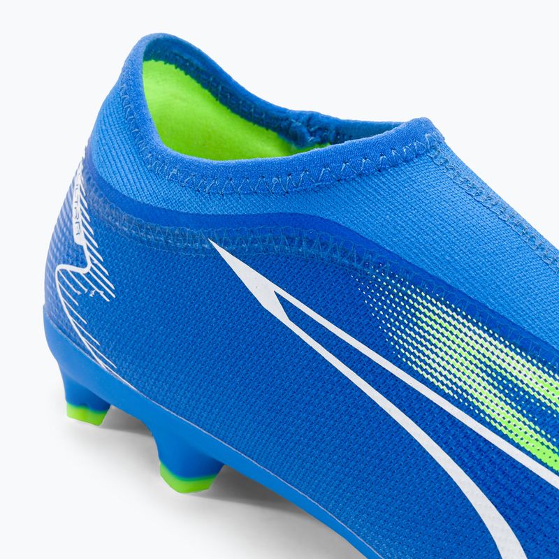 PUMA Ultra Match Ll FG/AG Jr children's football boots ultra blue/puma white/pro green 8