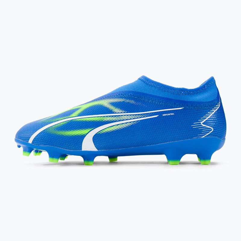 PUMA Ultra Match Ll FG/AG Jr children's football boots ultra blue/puma white/pro green 10