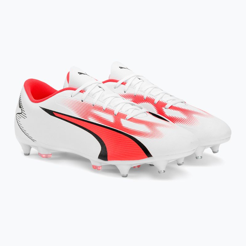 Men's PUMA Ultra Play MXSG football boots puma white/puma black/fire orchid 4