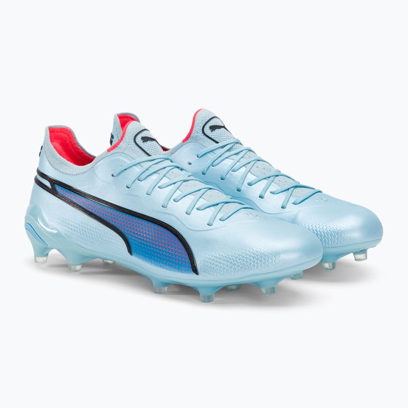 PUMA King Ultimate FG/AG men's football boots silver sky/puma black/fire orchid 4