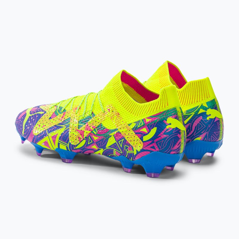 PUMA Future Ultimate Energy FG/AG men's football boots ultra blue/yellow alert/luminous pink 3