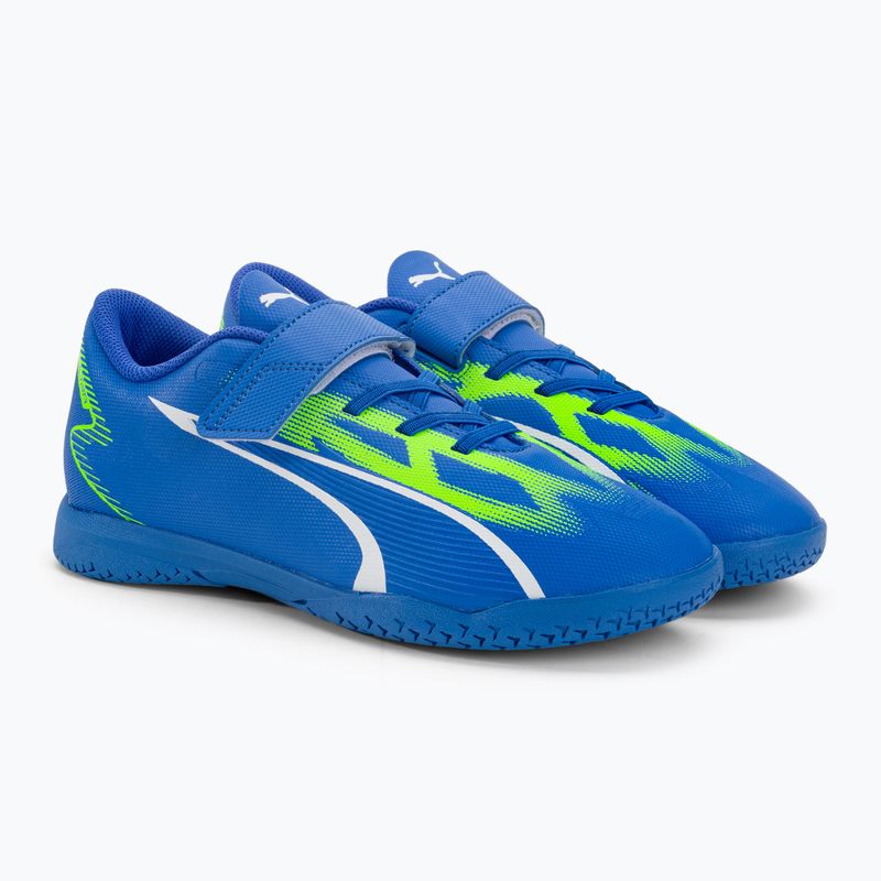 PUMA Ultra Play IT V Jr children's football boots ultra blue/puma white/pro green 4