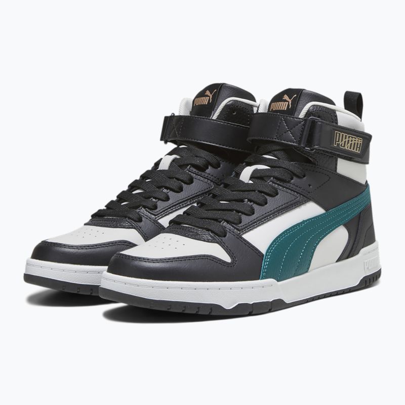 PUMA RBD Game cool light gray/malachite/puma black/puma gold shoes 8