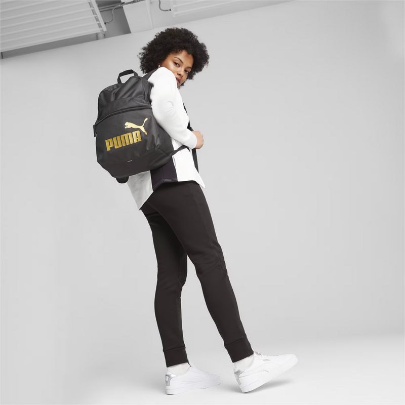 PUMA Phase 22 l backpack puma black/golden logo 4