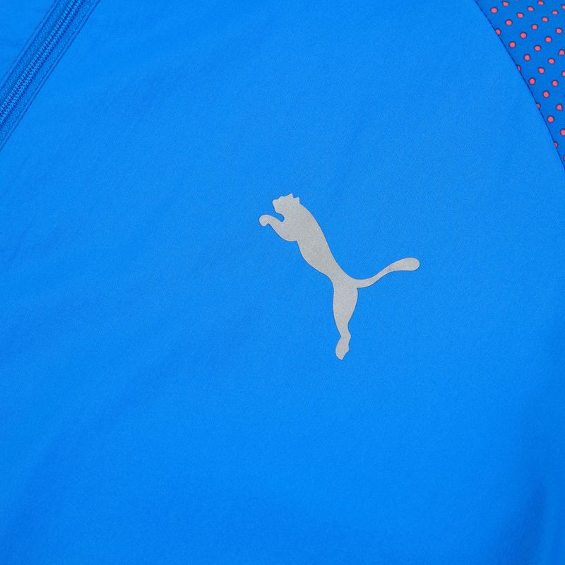 Men's running jacket Puma Run Favorite Woven Jacket blue/fire orchid 3
