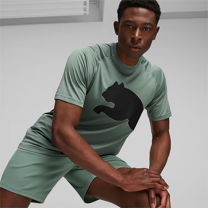 Men's training T-shirt PUMA Train All Day Big Cat eucalyptus/puma black 3