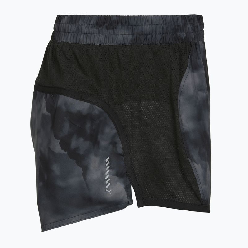 Women's running shorts PUMA Run Favorite AOP Velocity 3" black/grey 3