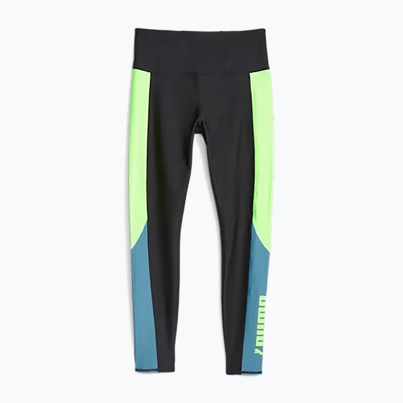 Women's training leggings PUMA Fit Eversculpt Color Block Hw 7/8 puma black/speed green 3