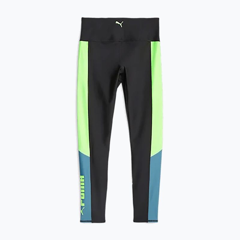 Women's training leggings PUMA Fit Eversculpt Color Block Hw 7/8 puma black/speed green 4