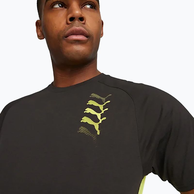 Men's training T-shirt PUMA Fit Triblend Ultrabreathe puma black/yellow burst 4