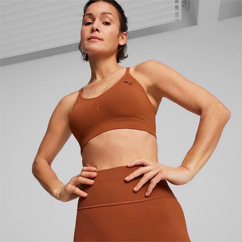 PUMA Move Shapeluxe Seamless teak fitness bra 3