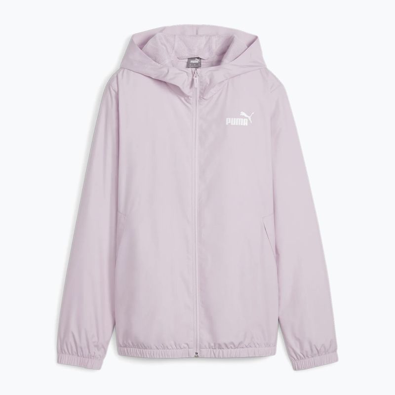 Women's PUMA ESS Solid Windbreaker Hoodie grape mist jacket