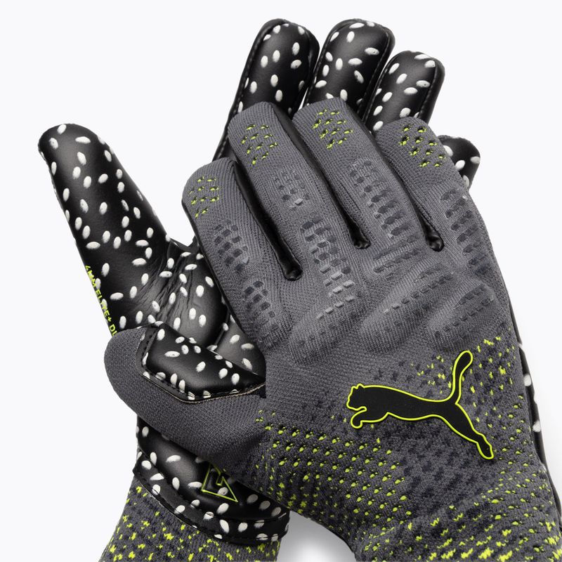 PUMA Future Ultimate Rush NC goalkeeper glove cool dark gray/electric lime/puma black 3