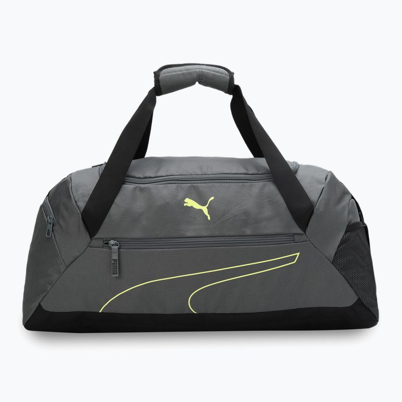 PUMA Fundamentals Sports mineral gray/lime sheen gym bag