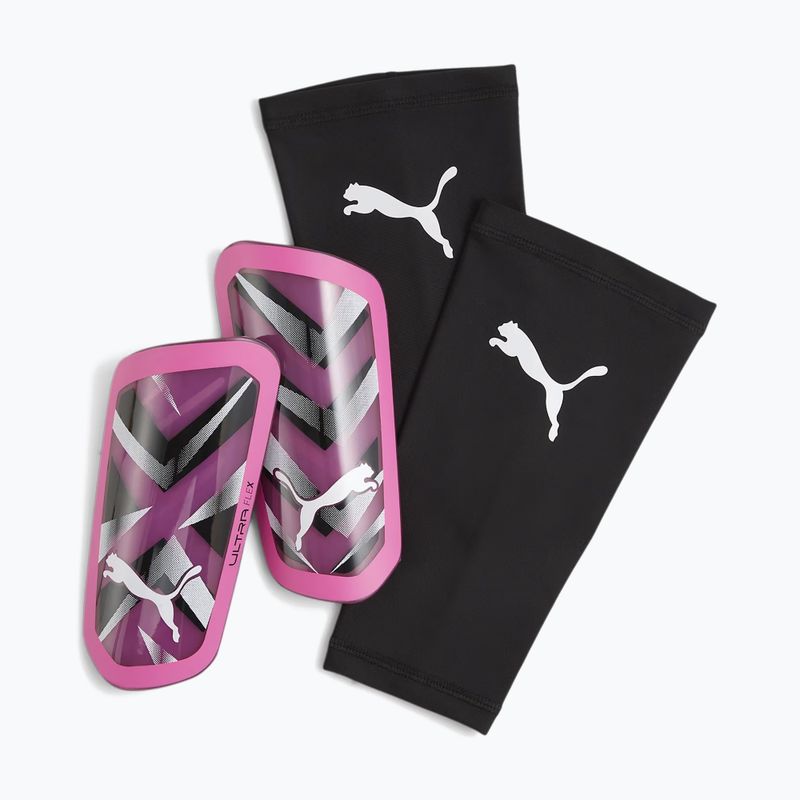 PUMA Ultra Flex Sleeve shin guards poison pink/puma white/puma black