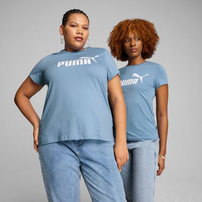 Women's PUMA ESS Logo Tee zen blue 3