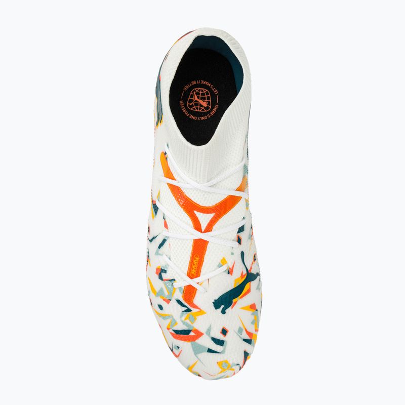 PUMA Future 7 Match Creativity FG/AG white/oceantropic/turquoisesurf/hotheat/sunstream football boots 5