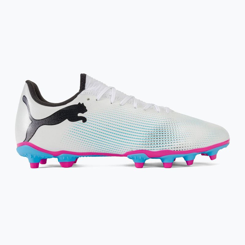 PUMA Future 7 Play FG/AG football boots puma white/puma black/poison pink 2