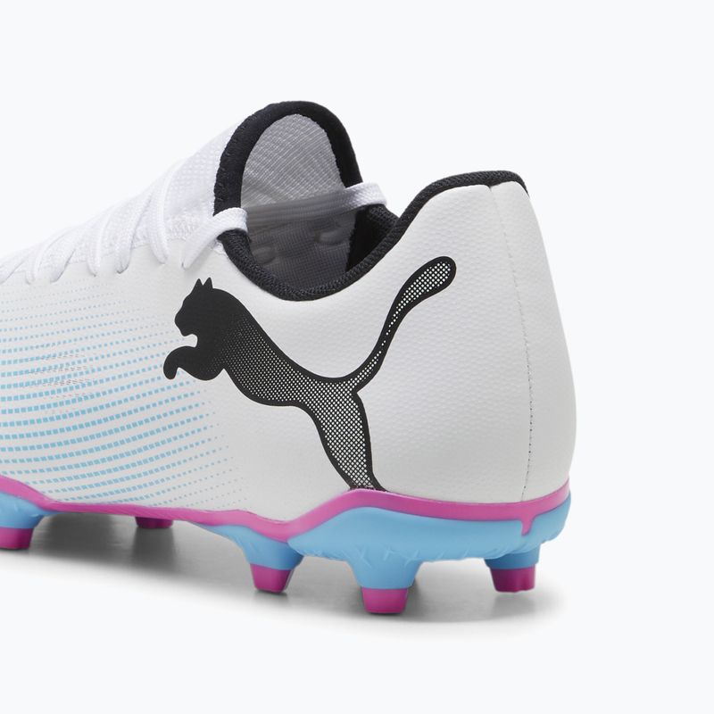 PUMA Future 7 Play FG/AG football boots puma white/puma black/poison pink 13